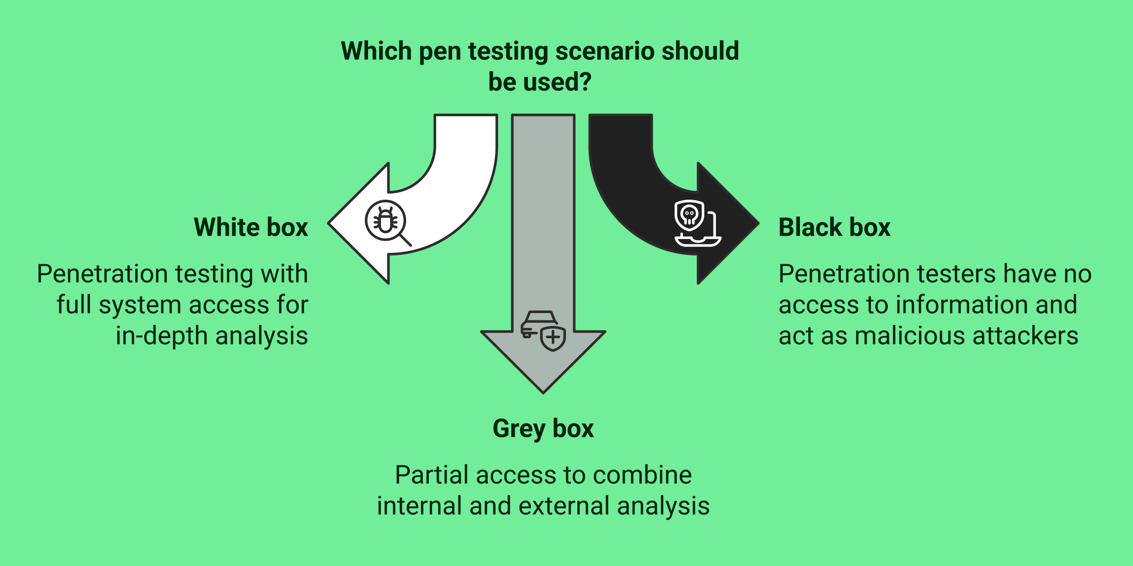 Scenarios for running a penetration test